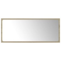 vidaXL Bathroom Mirror Sonoma Oak 354x06x146 Chipboard 804625