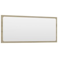 vidaXL Bathroom Mirror Sonoma Oak 354x06x146 Chipboard 804625