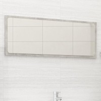 vidaXL Bathroom Mirror Concrete Gray 354x06x146 Chipboard 804626