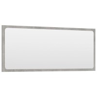 vidaXL Bathroom Mirror Concrete Gray 354x06x146 Chipboard 804626