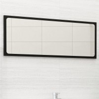 vidaXL Bathroom Mirror Black 354x06x146 Chipboard 804623
