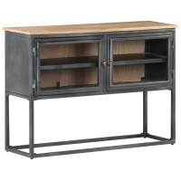 vidaXL Sideboard Coffee Bar Buffet Cabinet Modern with Storage Console Table for Kitchen Dining Room Living Room Hallway Gray Solid Wood Acacia