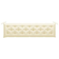 vidaXL Garden Bench Cushion Cream White 787x197x28 Fabric 314982
