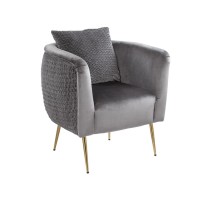 Contemporary Home Living LHF-88889 Accent Chair, Grey