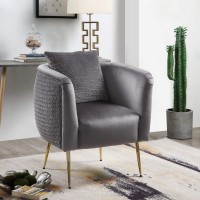 Contemporary Home Living LHF-88889 Accent Chair, Grey