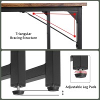 Computer Desk,47.2 Inches Home Office Desk Writing Study Table Modern Simple Style Pc Desk With Metal Frame,Brown