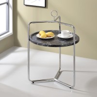 Miro Side Table - Black/Silver