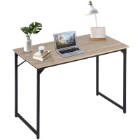 Computer Desk,39.4 Inches Home Office Desk Writing Study Table Modern Simple Style Pc Desk With Metal Frame,Nature