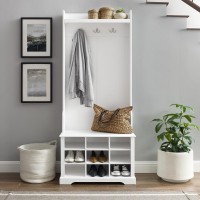 Anderson Shoe Storage Hall Tree White