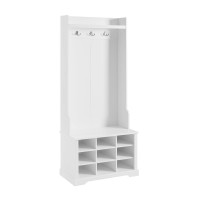 Anderson Shoe Storage Hall Tree White