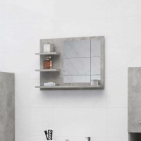 vidaXL Bathroom Mirror Concrete Gray 236x41x177 Chipboard 805010