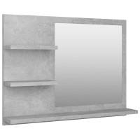 vidaXL Bathroom Mirror Concrete Gray 236x41x177 Chipboard 805010