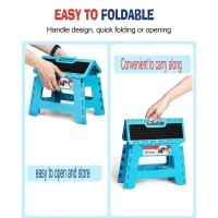 Acstep Folding Step Stool 9 Inch Height Nonslip Step Stool For Kid And Adult Premium Heavy Duty Foldable Stool Kitchen Garden B