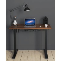 Shw Electric Height Adjustable Standing Desk 40 X 24 Inches Walnut