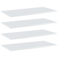 vidaXL Bookshelf Boards 4 pcs High Gloss White 315x157x06 Chipboard 805340