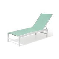 Crestlive Products Chaise Lounge Chair Outdoor Aluminum Pool Lounge Chair Adjustable Fiveposition Tanning Recliner All Weath