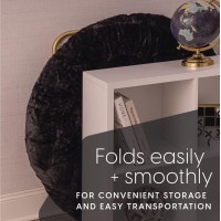 Milliard Cozy Chairfaux Fur Saucer Chair For Bedroomxlarge Black