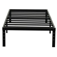 Wulanos Twin Xl Bed Frames 14 Inches High Metal Bedframe With Steel Slats Support No Box Spring Needed Sturdy And Noisefree