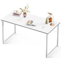 Modern Simple Highlevel Color Matching Computer Desk 55 Inch Home Office Desk Makeup Vanity Desk White