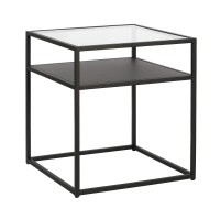 Ada 20'' Wide Square Side Table In Blackened Bronze