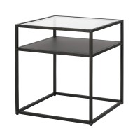 Ada 20'' Wide Square Side Table In Blackened Bronze