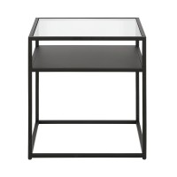 Ada 20'' Wide Square Side Table In Blackened Bronze