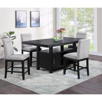 Yves Counter Height Storage Dining Set 5pc