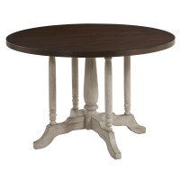 Progressive Furniture Winslet Round Dining Table, 47 W X 47 D X 30 H, White