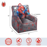 Idea Nuova Marvel Spiderman Toddler Nylon Bean Bag Chair With Piping & Top Carry Handle, Large