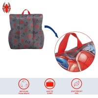 Idea Nuova Marvel Spiderman Toddler Nylon Bean Bag Chair With Piping & Top Carry Handle, Large