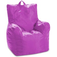 Posh Creations Bean Bag Structured Seat For Toddlers And Kids, Comfy Chair For Children, Pasadena, Purple