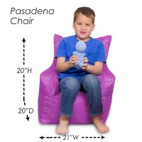 Posh Creations Bean Bag Structured Seat For Toddlers And Kids, Comfy Chair For Children, Pasadena, Purple