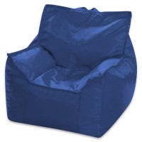 Posh Creations Bean Bag Chair Structured Comfy Seat Use For Gaming, Reading And Watching Tv, Newport, Navy