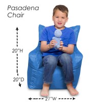Posh Creations Bean Bag Structured Seat For Toddlers And Kids, Comfy Chair For Children, Pasadena, Royal Blue