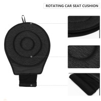 1pc Multifunctional Chair Cushion Swivel Revolving Car Seat Cushion Round Chair Cushions Auto Seat Cushion 360 Rotating Seat Cushion Vehicle Gadgets Elderly Increased Pleated Cloth