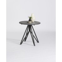 End Table Gray PaladinaBlack Metal