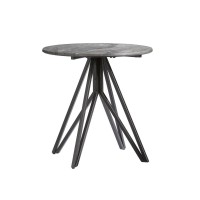 End Table Gray PaladinaBlack Metal