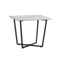 End Table Industrial GrayBlack Metal