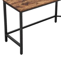 Benjara Bm233379 57 In. L Shape Wood & Metal Computer Desk, Brown & Black