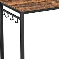 Benjara Bm233365 47 In. Wooden Computer Desk With Metal Frame, Brown & Black