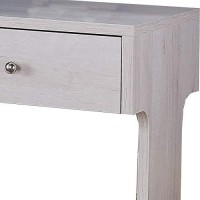 Benjara Wooden 1 Drawer End Table With Metal Knob, Gray