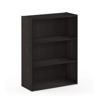 Furinno Pasir 3Tier Open Shelf Bookcase Dark Espresso