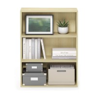 Furinno Pasir 3-Tier Open Shelf Bookcase, Maple