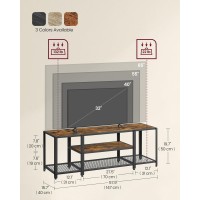 Vasagle Modern Tv Stand For Tvs Up To 65 Inches, 3-Tier Entertainment Center, Industrial Tv Console Table With Open Storage Shelves, For Living Room, Bedroom, Rustic Brown And Black Ultv097B01