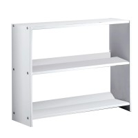 Benjara 36 Inch Transitional Style Wooden Bookshelf, White