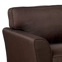 Benjara Transitional Style Chair With Pillow Backrest And Flared Armrests, Brown