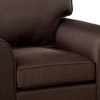 Benjara Transitional Style Chair With Pillow Backrest And Flared Armrests, Brown