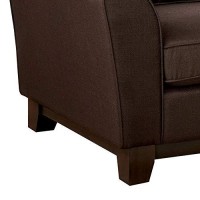 Benjara Transitional Style Chair With Pillow Backrest And Flared Armrests, Brown