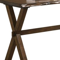 Benjara 30 Inch Wooden Sofa Table With X Shaped Legs, Brown