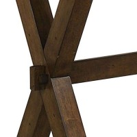 Benjara 30 Inch Wooden Sofa Table With X Shaped Legs, Brown